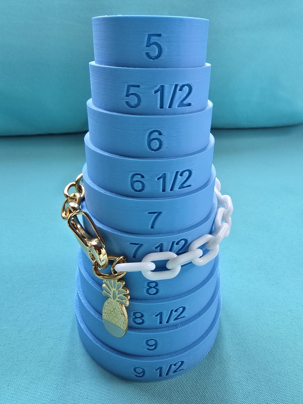 Plunder Pineapple Charm Bracelet with White Chain
